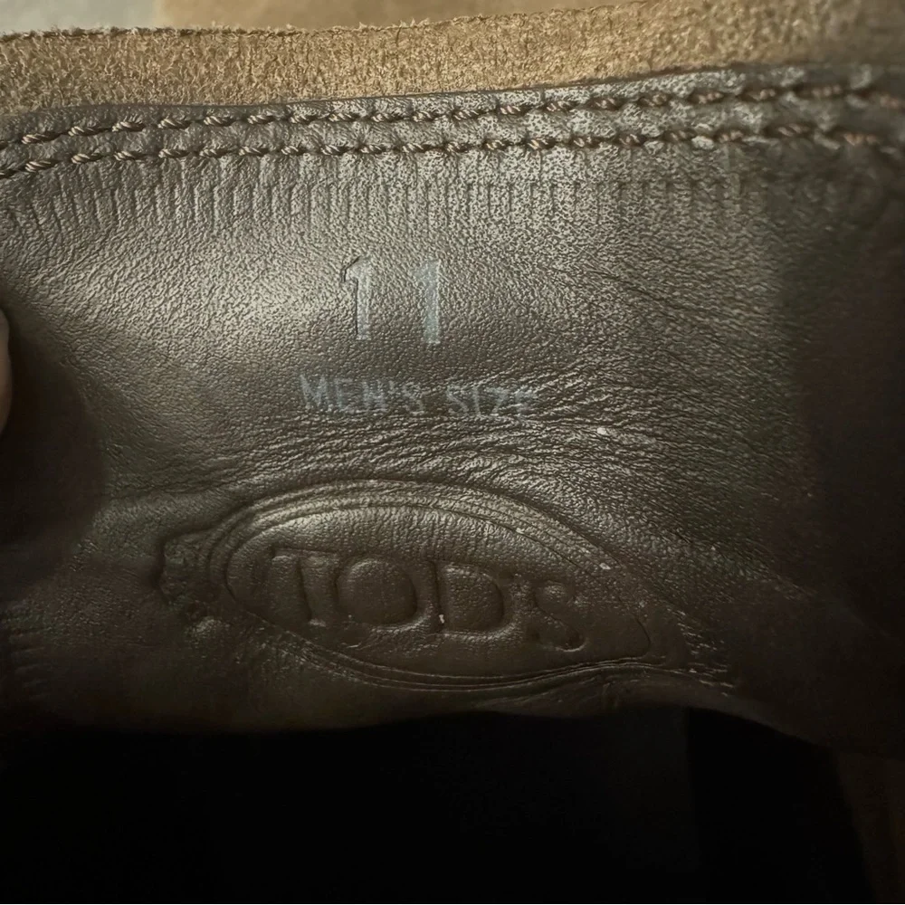 TOD’S Suede Peat Desert Ankle Boots Rubber Soles Lace Up Casual Luxury Heritage